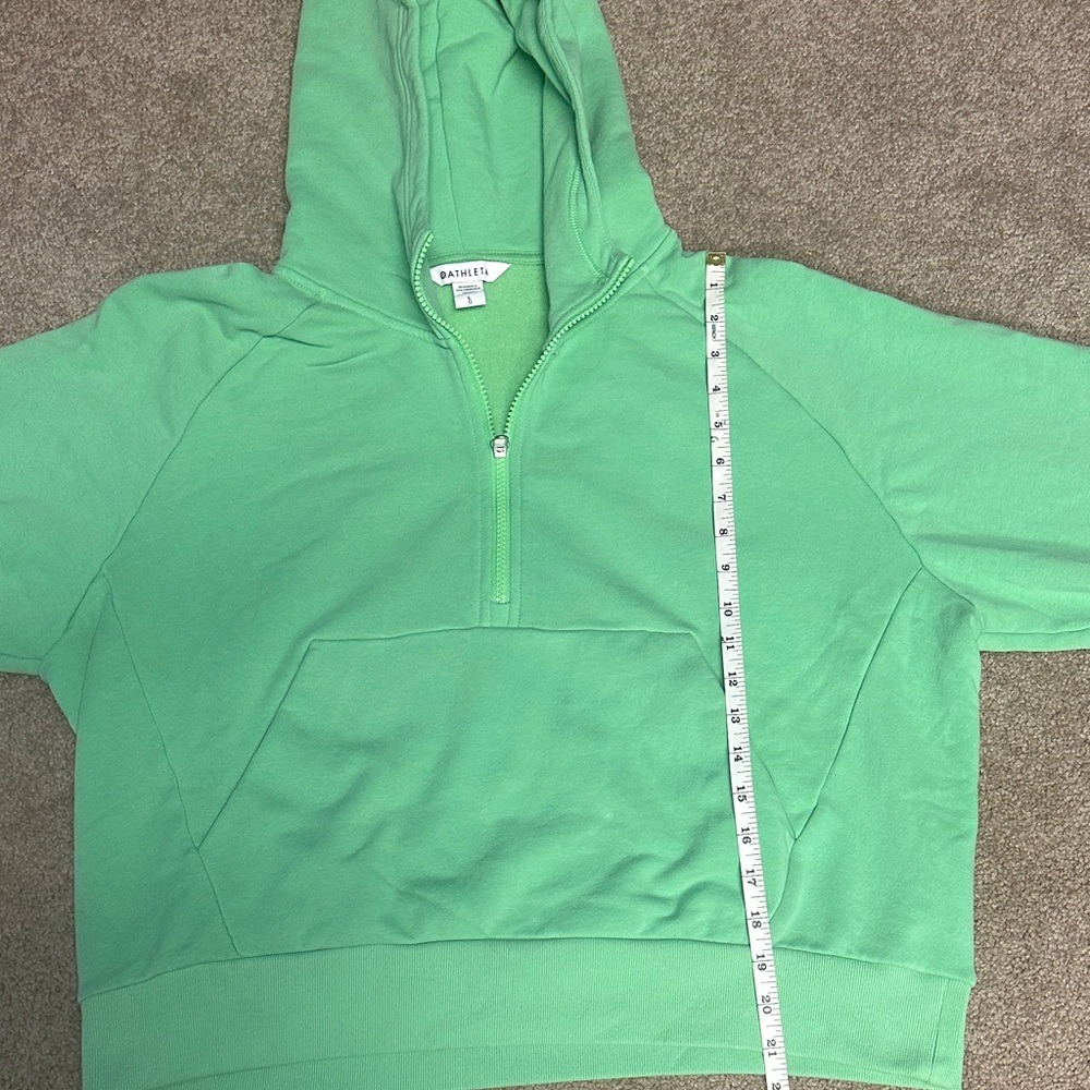 Athletha Green Half-Zip Hoodie